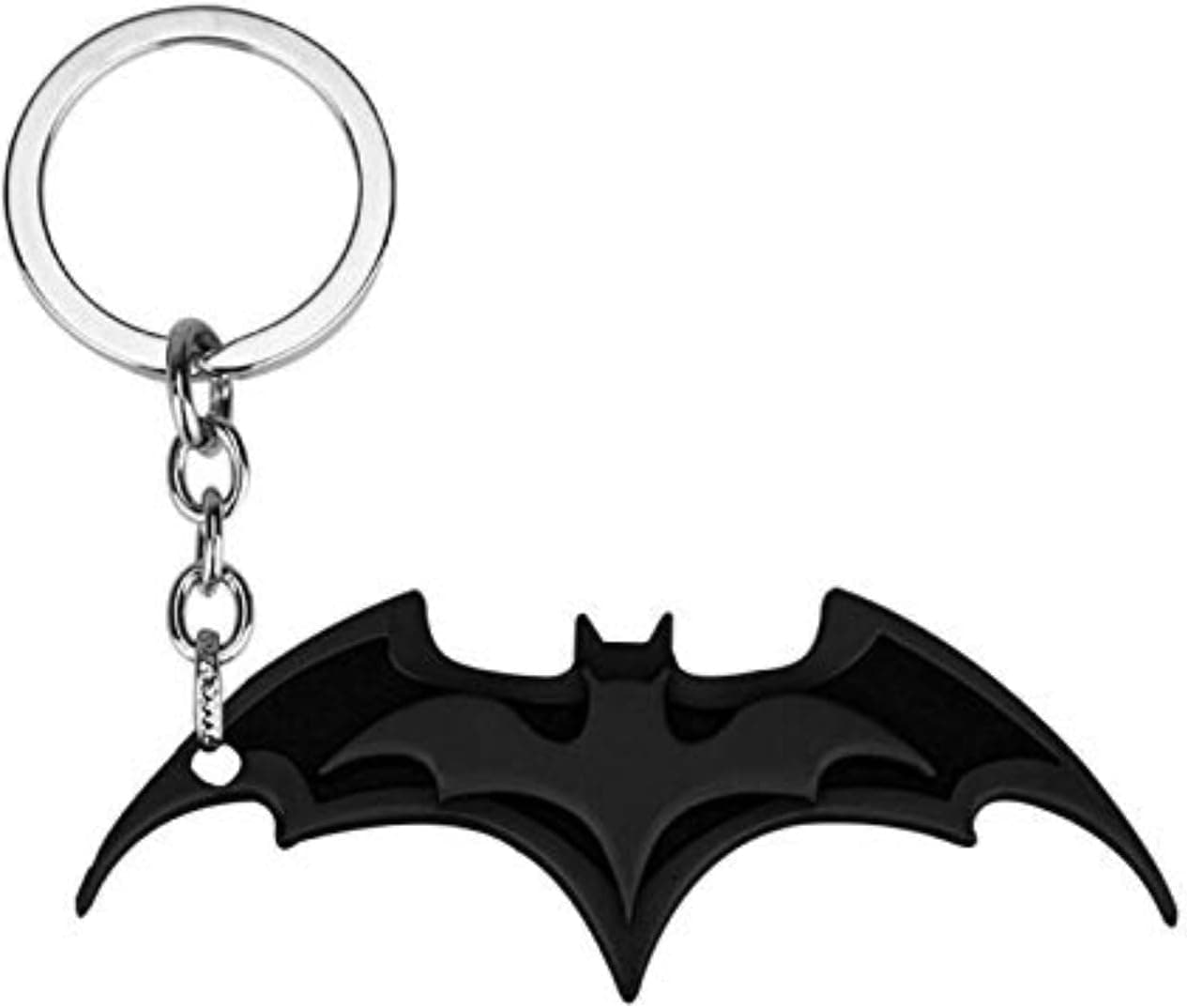 جاکلیدی فلزی لوگوی Bat Superhero SOLDOUT آویز جاکلیدی، حلقه کلید، حلقه‌های کلید، نگهدارنده کلید، هدیه جواهرات Super Hero، مشکی 356