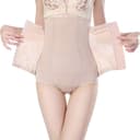 شلوارک لیفت باسن Dress Cici با گن کمری Waist Trainer Corset، گن فرم‌دهنده ۲ در ۱ برای زنان، رنگ بژ، سایز L 29