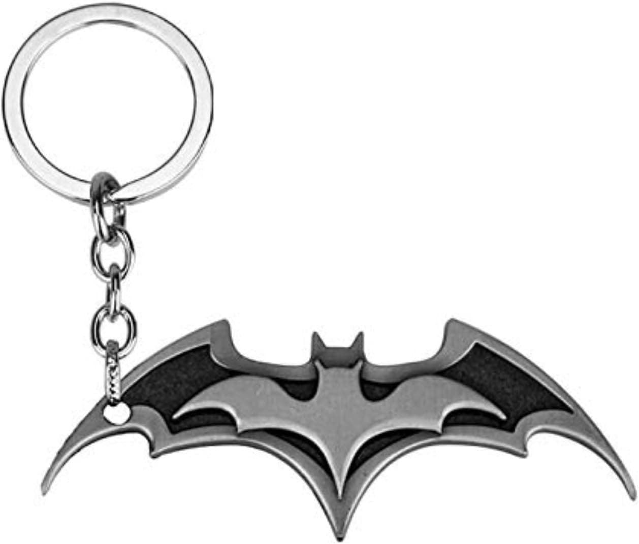 SOLDOUT جاکلیدی فلزی Bat Superhero آویز لوگو جاکلیدی حلقه کلید Key Rings نگهدارنده کلید هدیه جواهرات Super Hero نقره‌ای 353