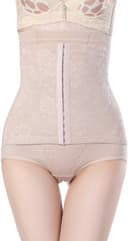 شلوارک لیفت باسن Dress Cici با گن کمری Waist Trainer Corset، گن فرم‌دهنده ۲ در ۱ برای زنان، رنگ بژ، سایز L 34