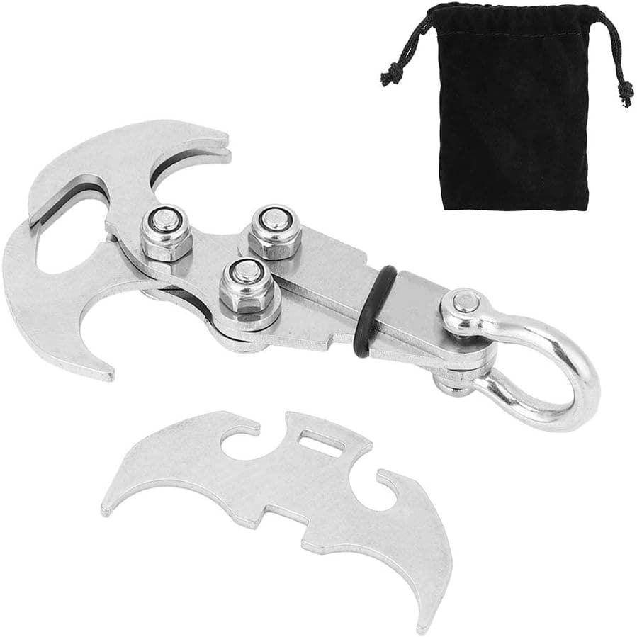 قلاب Tbest Grappling، قلاب Gravity، قلاب صعود از جنس استیل ضدزنگ Gravity Hook چندمنظوره با چنگک تاشو برای صعود، ابزار بقا در شرایط اضطراری برای زندگی در فضای باز 134