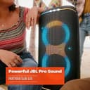 JBL Party Box Club 120 | صدای قدرتمند و نمایش نور | حداکثر 12 ساعت زمان پخش | AI Sound Boost | اتصال چند اسپیکر از طریق Auracast | ورودی دوگانه میکروفون و گیتار | JBLPBCLUB120SWUK، White Party box 120 سفید 324