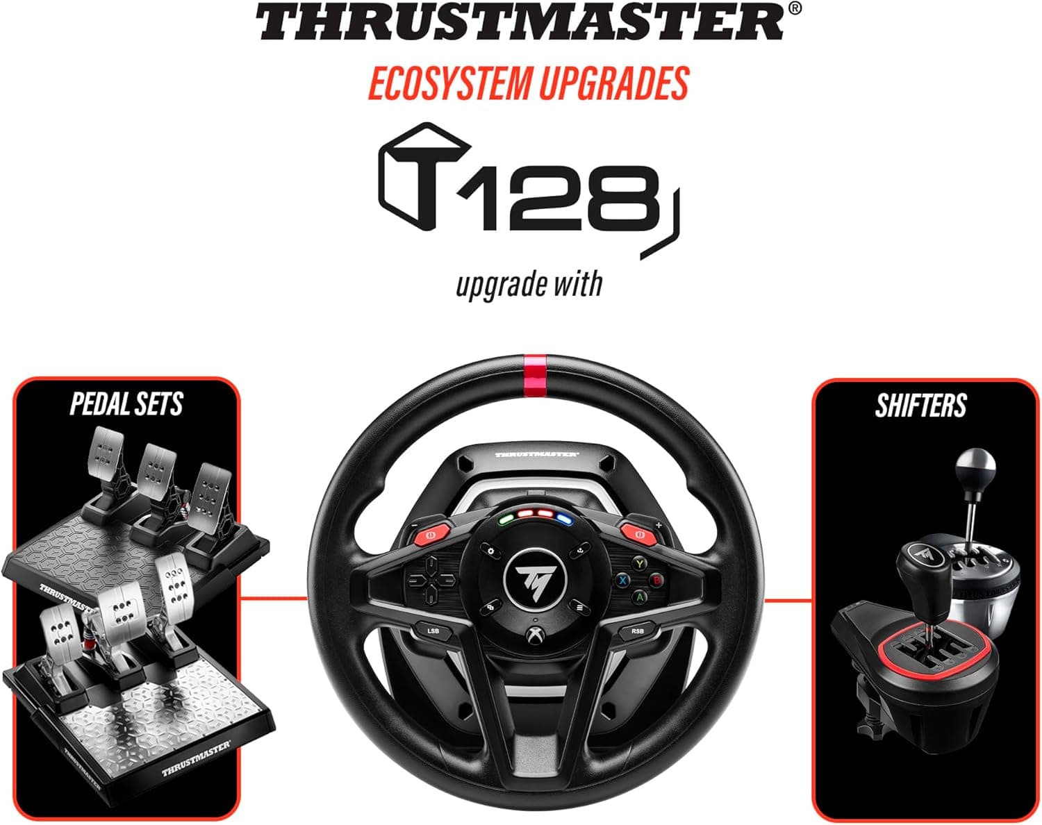 فرمان مسابقه‌ای Thrustmaster T128 – فرمان Force Feedback سطح ابتدایی برای Xbox Series X|S، Xbox One و PC 509