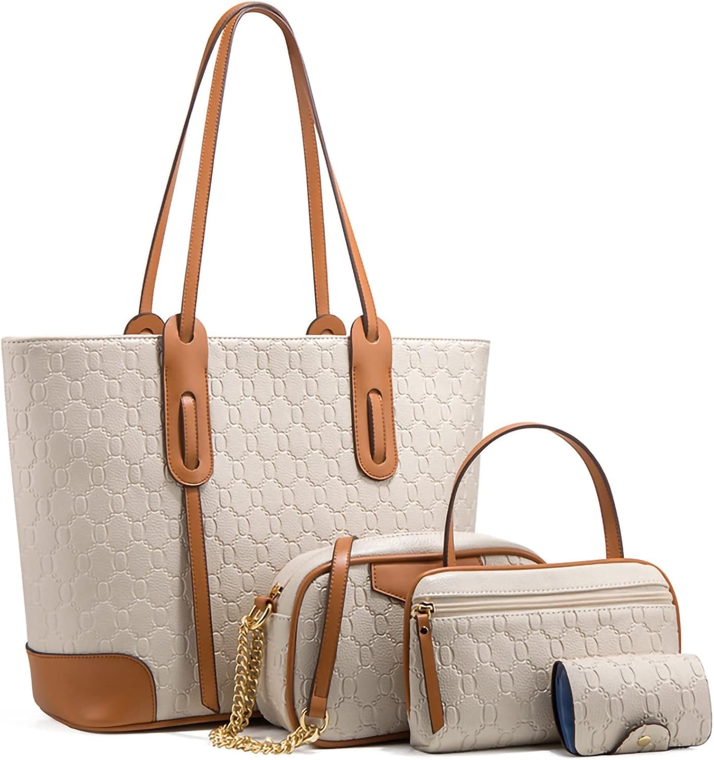 کیف‌های زنانه مد روز، کیف پول، کیف Tote، کیف دوشی، کیف Satchel، کیف دستی، ست 1-بژ 255