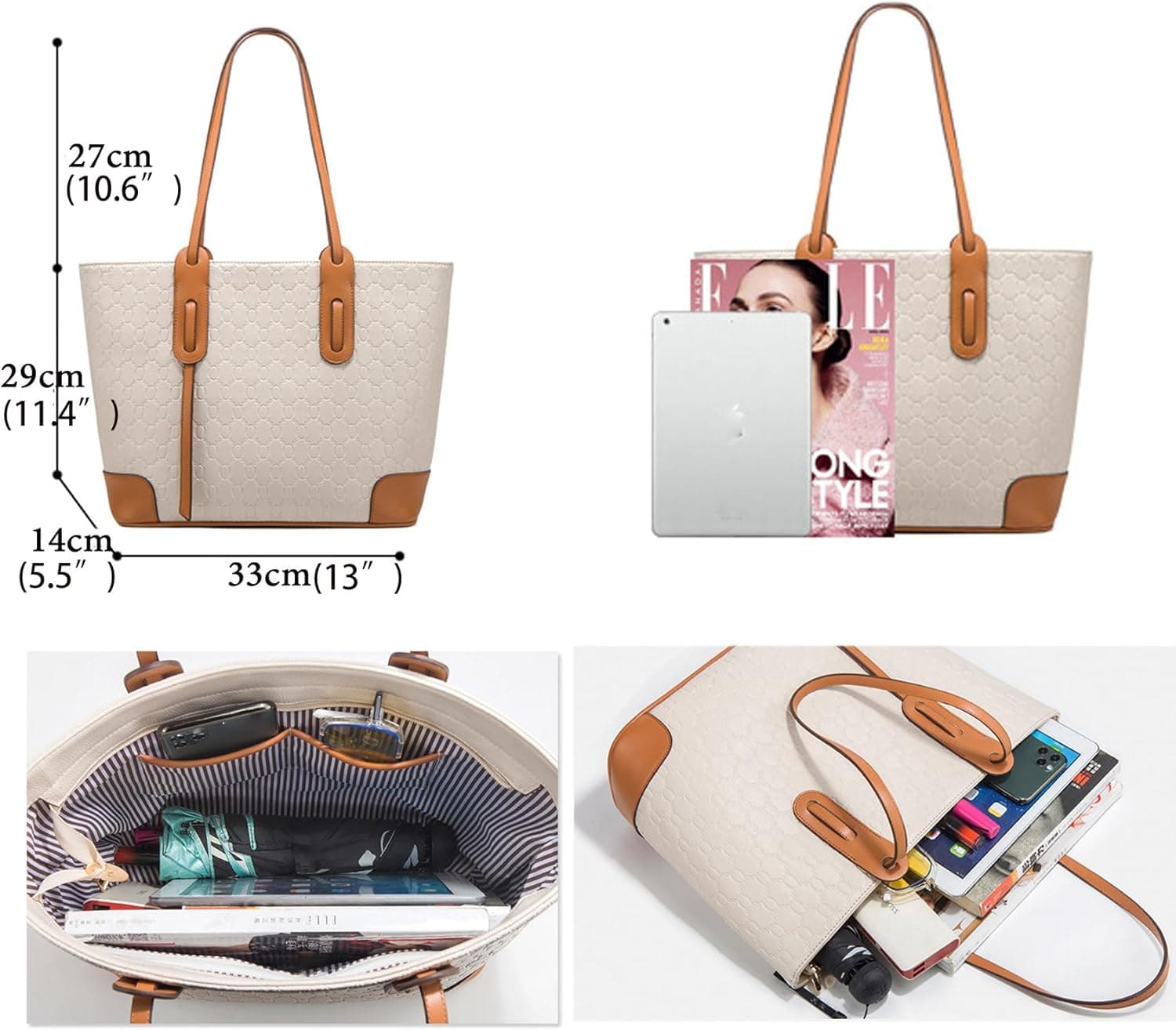 کیف‌های زنانه مد روز، کیف پول، کیف Tote، کیف دوشی، کیف Satchel، کیف دستی، ست 1-بژ 260