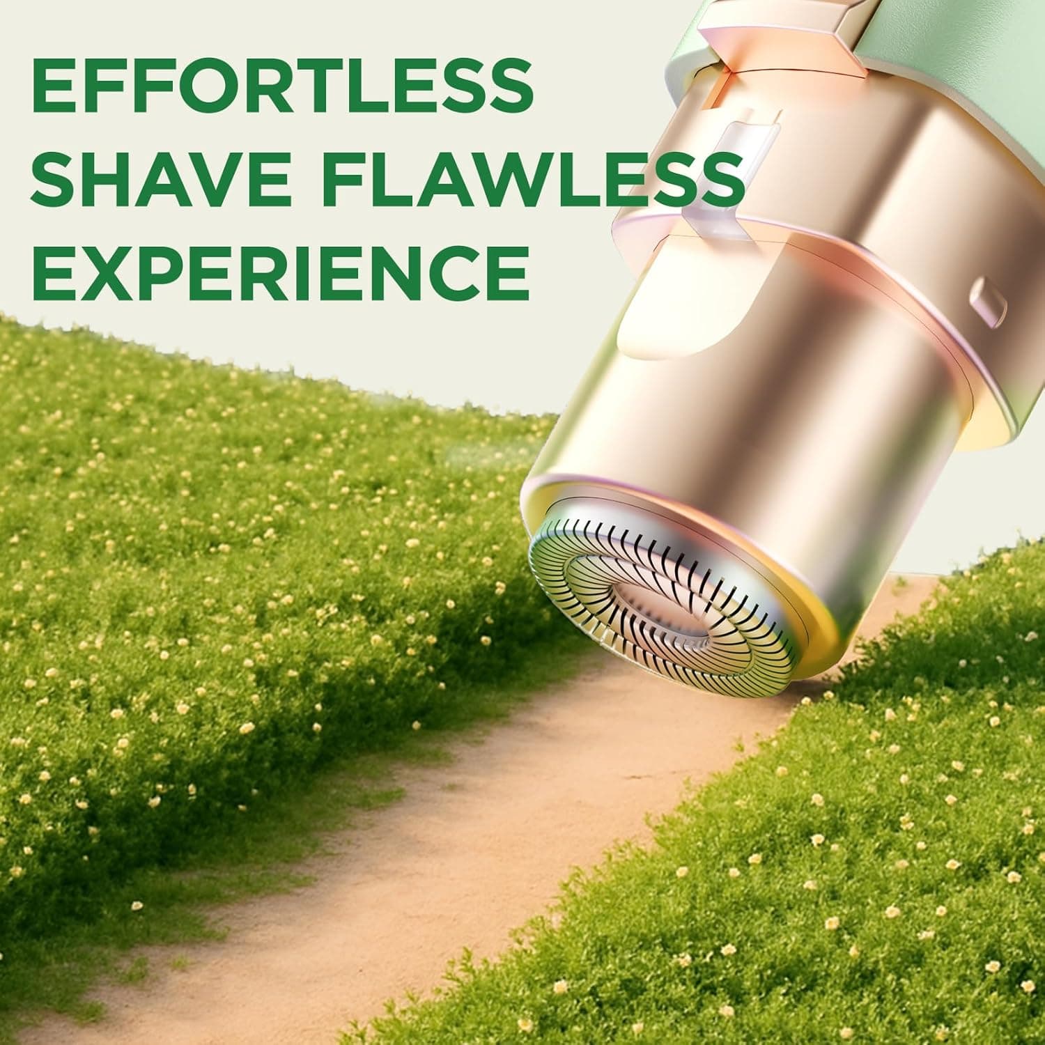 موزن قابل حمل ابرو و دستگاه حذف موهای صورت برای زنان، دستگاه شارژی 2 در 1 حذف مو و تیغ ابرو، دستگاه حذف موی ابرو، لب، بدن و صورت برای زنان با چراغ LED داخلی (سبز) 479