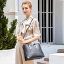 کیف‌های دستی YNIQUE Satchel و کیف‌های زنانه، کیف‌های دوشی Tote، کیف پول، 1-1 مشکی، سایز Medium 234