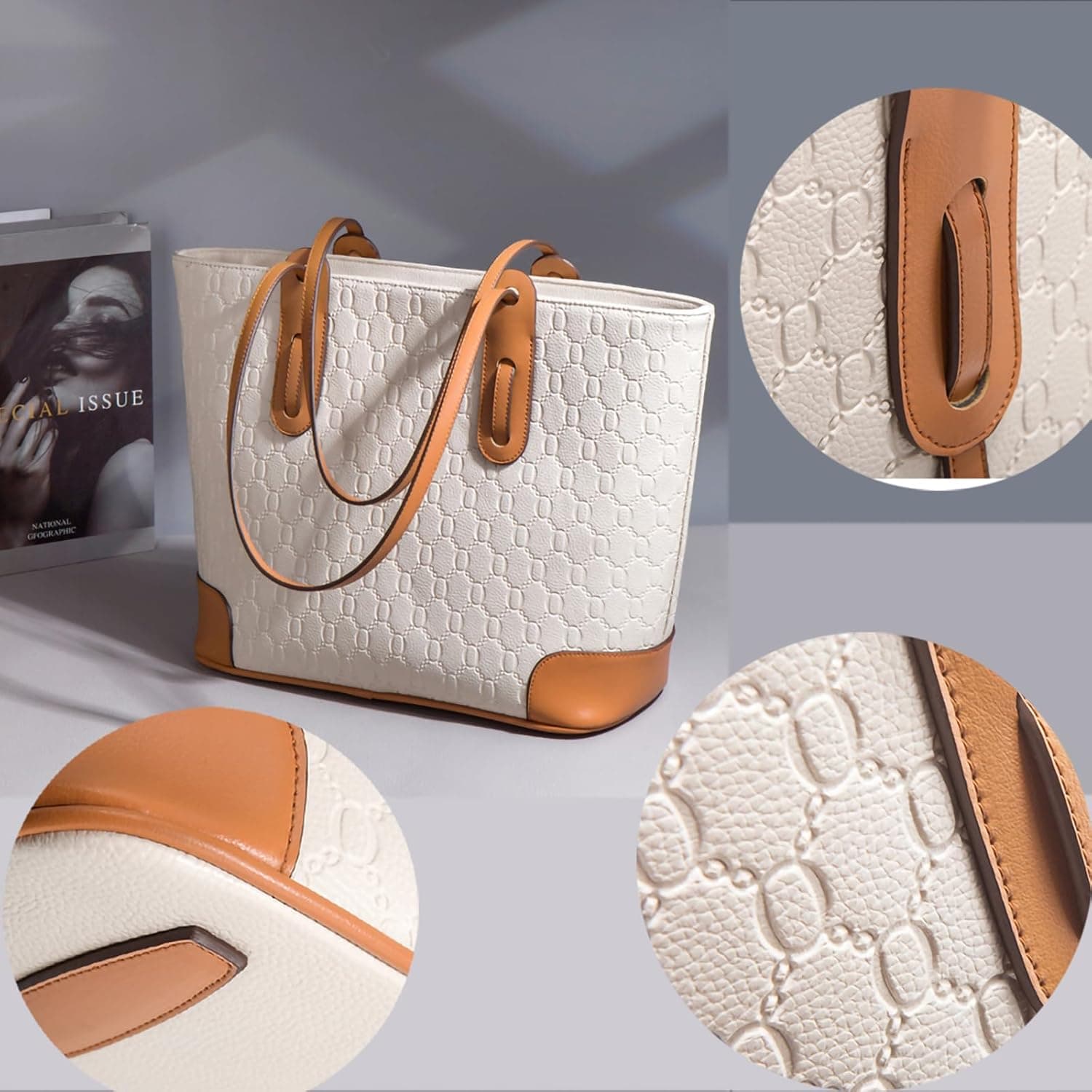 کیف‌های زنانه مد روز، کیف پول، کیف Tote، کیف دوشی، کیف Satchel، کیف دستی، ست 1-بژ 261