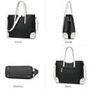 کیف‌های دستی YNIQUE Satchel و کیف‌های زنانه، کیف‌های دوشی Tote، کیف پول 1-2 مشکی سفید 225