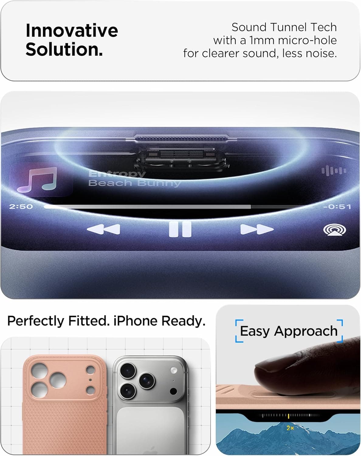 کاور محافظ Spigen Liquid Air سازگار با iPhone 17 Pro Max (2025) - رنگ Rose Titanium 27