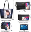 کیف‌های دستی و کیف‌های YNIQUE برای زنان، کیف‌های توت شانه‌ای به همراه کیف پول مدل 4-2 مشکی آبی 230