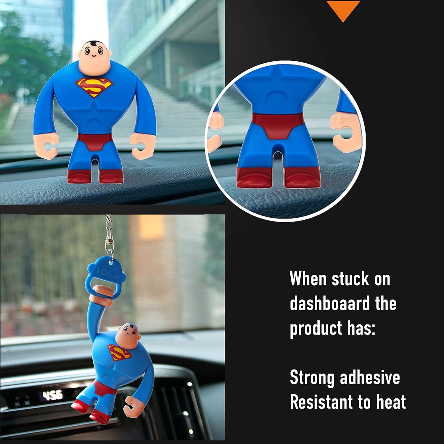 لوازم آویز خودرو، تزیین آینه عقب، آویز تزیینی Marvels، گجت دکوراسیون داخلی، اسباب‌بازی آویزی خنک، عروسک با طناب تاب‌خور، Superheroes - Superman 351