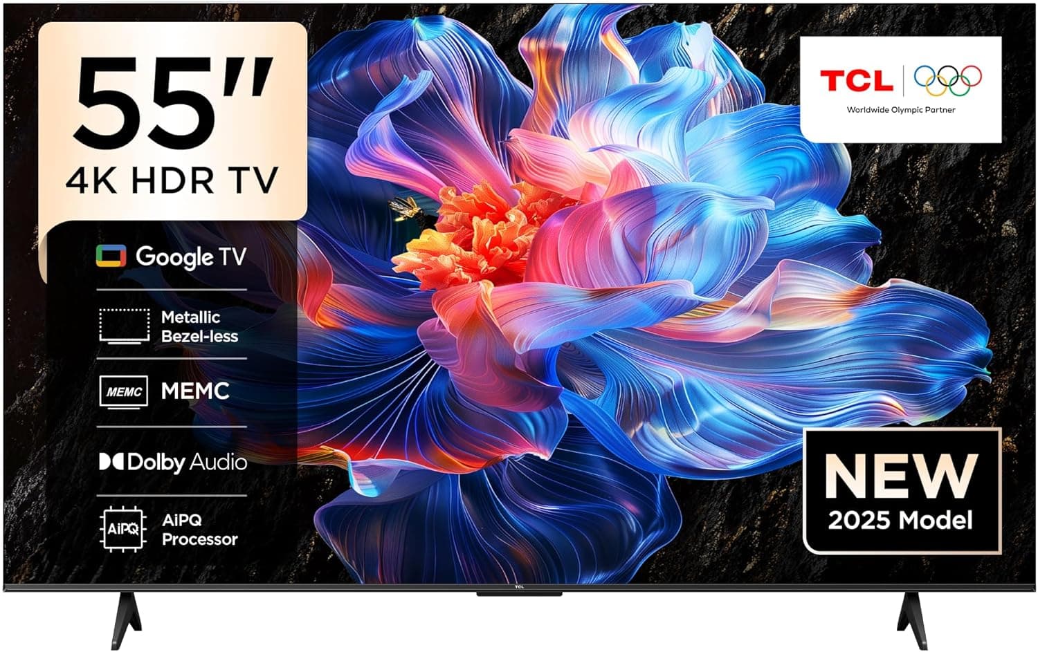 تلویزیون هوشمند TCL P6K LED 4K UHD HDR سایز ۵۵ اینچ | Google TV، نرخ نوسازی ۶۰Hz، پشتیبانی از HDR 10، پردازنده AiPQ، صدای Dolby Audio، فناوری MEMC، درگاه HDMI 2.1، بلوتوث 5.2، WiFi 5، طراحی بدون حاشیه (مدل 55P6K - مدل ۲۰۲۵) 64