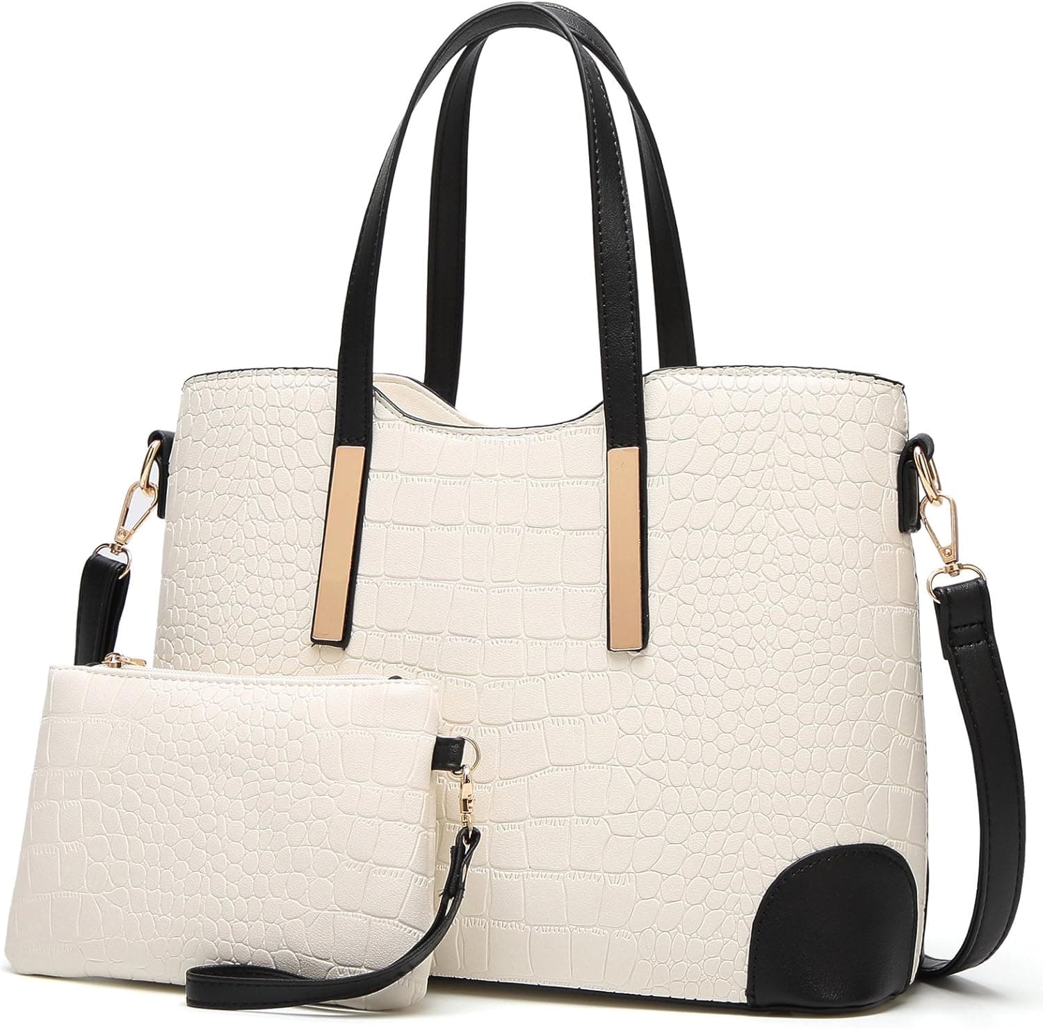 کیف‌های دستی و کیف‌های YNIQUE برای زنان، کیف‌های دوشی Tote، کیف پول‌ها 1-7 سفید 245