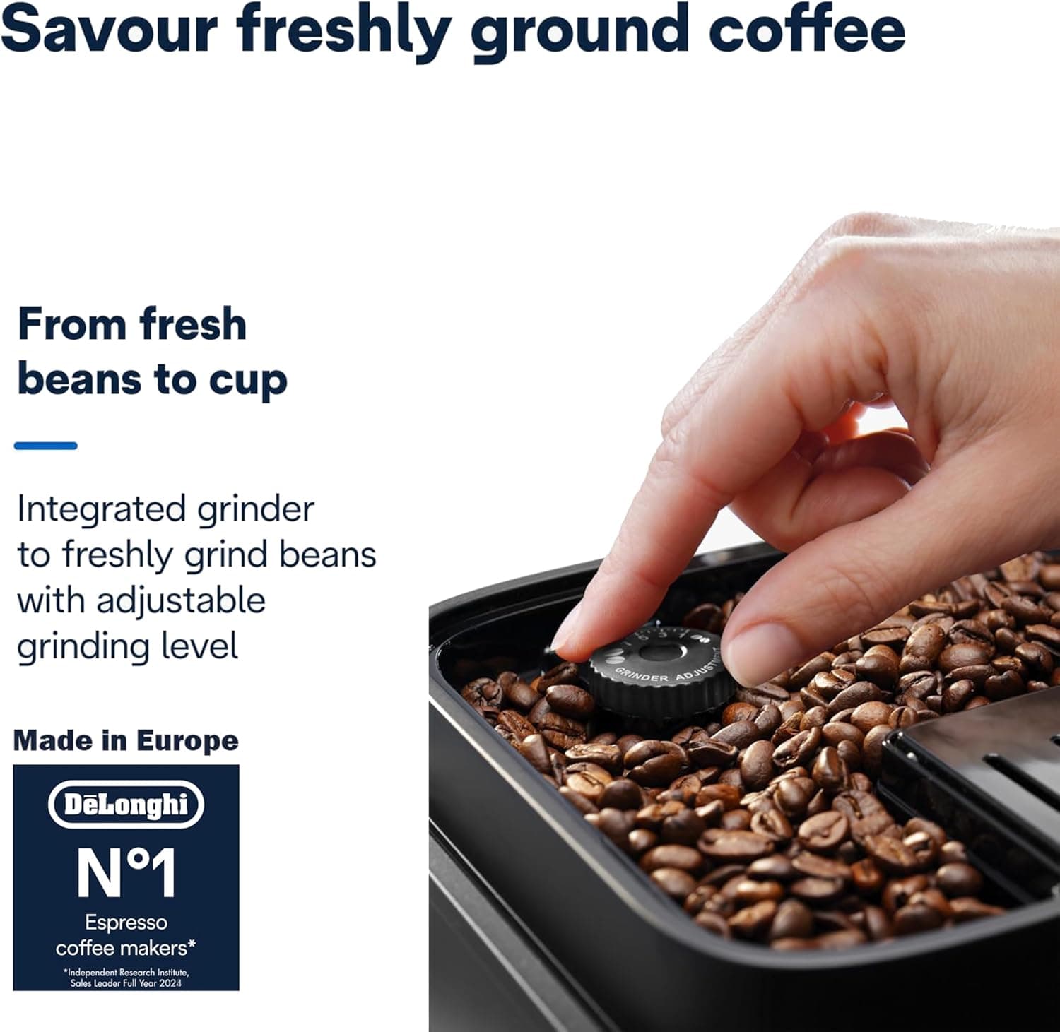 دستگاه قهوه‌ساز De'Longhi مدل MAGNIFICA EVO، دستگاه اسپرسوساز تمام‌اتوماتیک با بیش از 12 نوشیدنی گرم و سرد، نمایشگر رنگی intuitve، دارای 13 تنظیم برای Grinder، مجهز به LatteCrema، قابلیت Twin Shot مدل ECAM292.81.B - ساخت اروپا، نسخه Signature Edition 1235