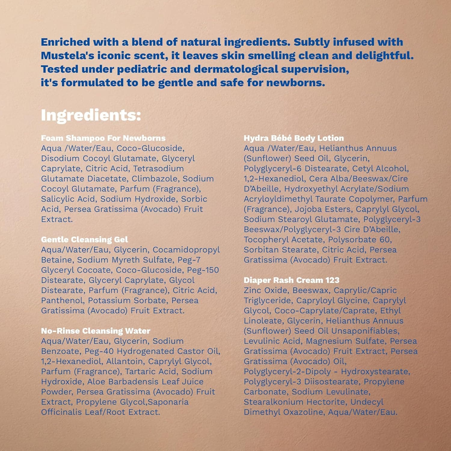 ست هدیه نوزاد Mustela - ملزومات مراقبت از پوست و زمان حمام کودک - طبیعی و گیاهی - ست ۵ عددی 63