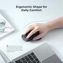 ماوس iClever Bluetooth مدل MD172، ماوس بی‌سیم دوحالته (Bluetooth+USB)، ماوس ارگونومیک چنددستگاهه با 5 سطح DPI قابل تنظیم و 7 دکمه، ماوس شارژی بی‌صدا برای Laptop/iPad/MacBook/Tablet/PC، رنگ مشکی 1316