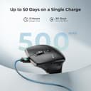 ماوس iClever Bluetooth مدل MD172، ماوس بی‌سیم دوحالته (Bluetooth+USB)، ماوس ارگونومیک چنددستگاهه با 5 سطح DPI قابل تنظیم و 7 دکمه، ماوس شارژی بی‌صدا برای Laptop/iPad/MacBook/Tablet/PC، رنگ مشکی 1317