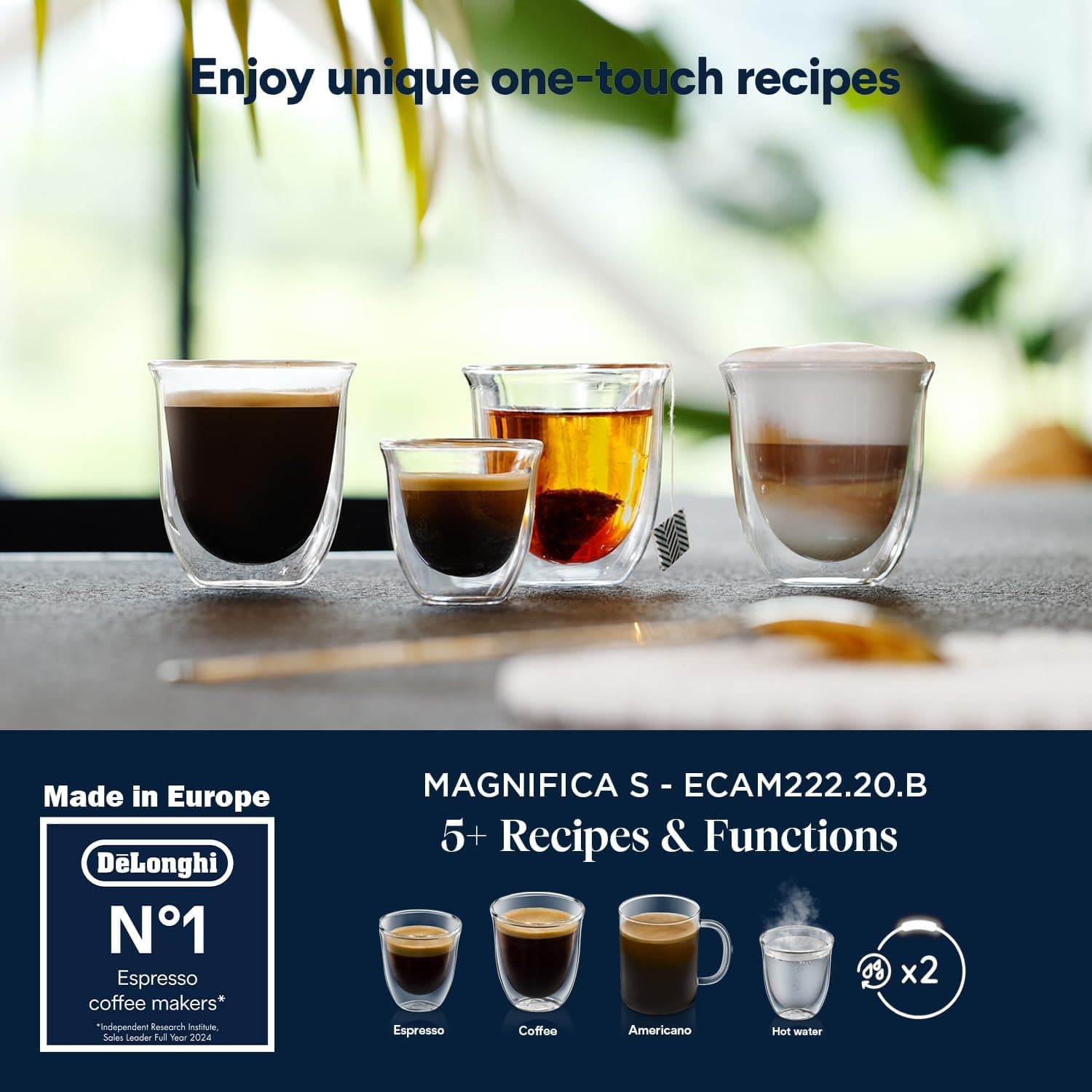 دستگاه قهوه‌ساز تمام‌اتوماتیک De'Longhi مدل MAGNIFICA START (ECAM222.20.B) 142