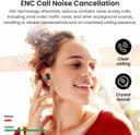 ایربادهای بی‌سیم TOZO T12 هدفون Bluetooth 5.3 با میکروفون داخلی ENC Noise Cancelling، ۵۵ ساعت زمان پخش، امکان شخصی‌سازی EQ از طریق اپ، ضدآب IPX8، نمایشگر دیجیتال LED، هدست با صدای پریمیوم مشکی، نسخه مشکی جمع‌وجور و ارگونومیک 1628