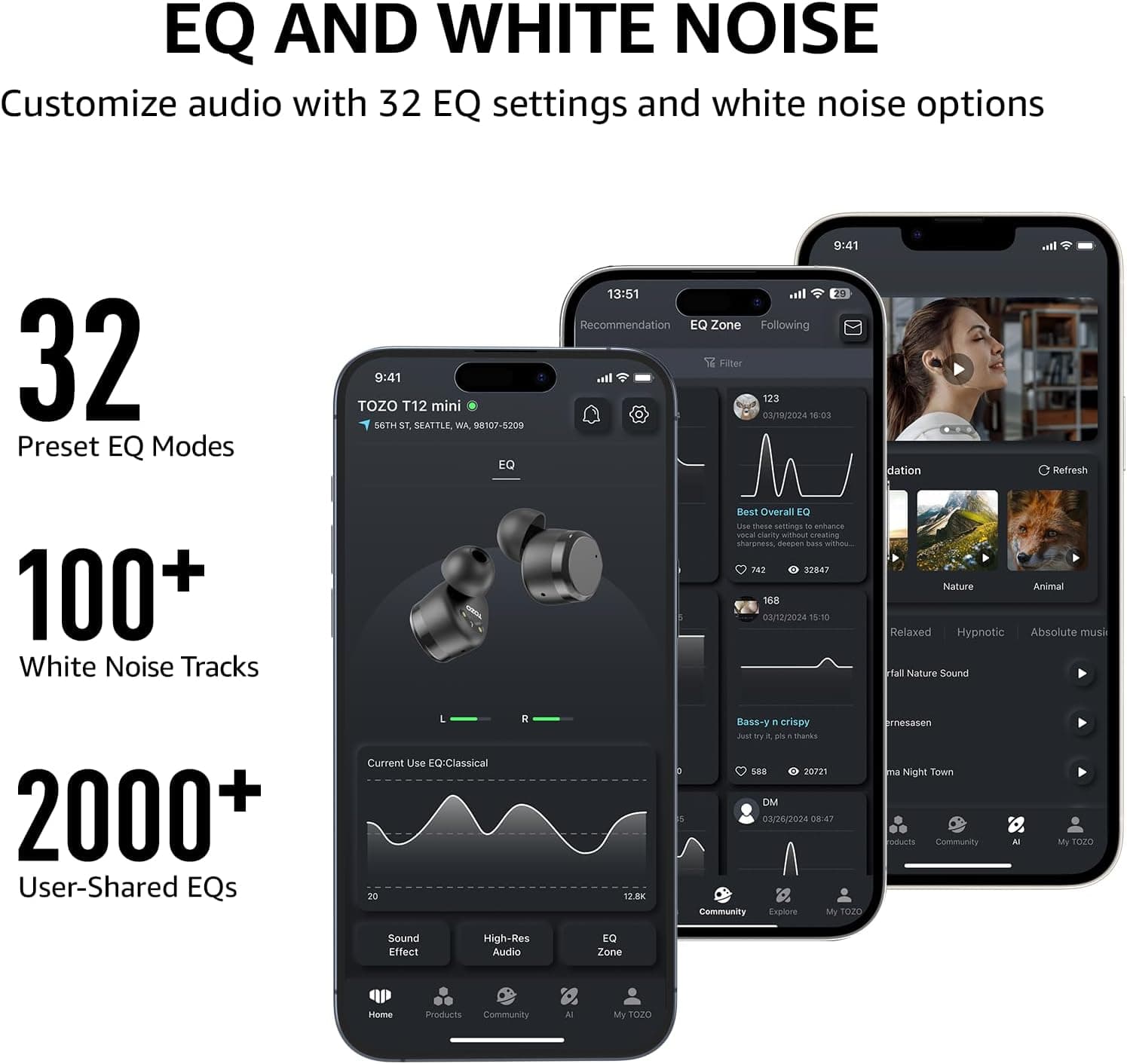 ایربادهای بی‌سیم TOZO T12 هدفون Bluetooth 5.3 با میکروفون داخلی ENC Noise Cancelling، ۵۵ ساعت زمان پخش، امکان شخصی‌سازی EQ از طریق App، ضدآب IPX8، نمایشگر دیجیتال LED، هدست با صدای پریمیوم، رنگ Rose Gold، نسخه جمع‌وجور ارگونومیک Rose Gold 1638