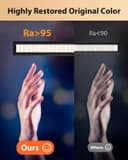 چراغ رومیزی، چراغ رومیزی قابل تنظیم با 160 LED برای دفتر خانگی [نسخه به‌روزشده با Gooseneck انعطاف‌پذیر و میله فلزی و I-Clamp] چراغ کتاب گیره‌ای روی میز برای مطالعه، میز کار، طراحی، ناخن‌کاری، خیاطی، پازل، مشکی/سفید بدون ریموت 1793