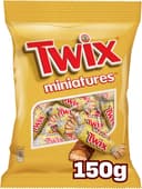 مینیاتوری‌های شکلات Twix Original، ۱۵۰ گرم، شکلات‌های مینیاتوری Twix، بیسکویت ترد به شکل شکلات بار با لایه کارامل و شکلات شیری، ۱۵۰ گرم (بسته ۱ عددی) 1836