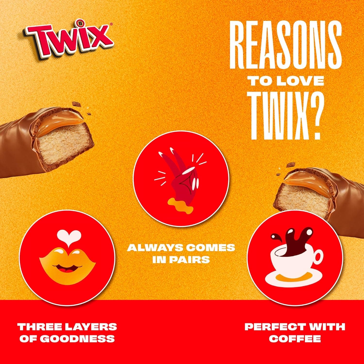 مینیاتوری‌های شکلات Twix Original، ۱۵۰ گرم، شکلات‌های مینیاتوری Twix، بیسکویت ترد به شکل شکلات بار با لایه کارامل و شکلات شیری، ۱۵۰ گرم (بسته ۱ عددی) 1838