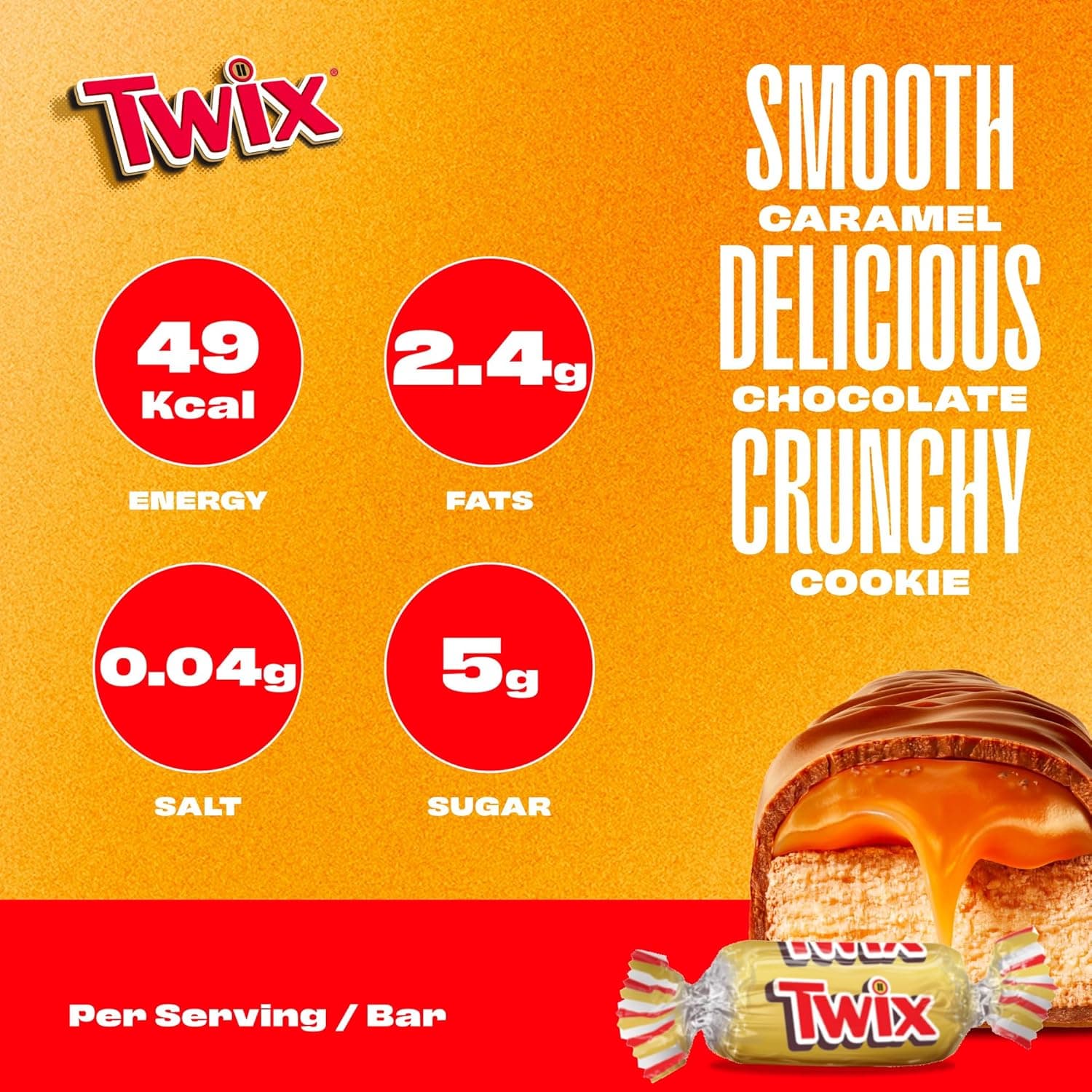 مینیاتوری‌های شکلات Twix Original، ۱۵۰ گرم، شکلات‌های مینیاتوری Twix، بیسکویت ترد به شکل شکلات بار با لایه کارامل و شکلات شیری، ۱۵۰ گرم (بسته ۱ عددی) 1840