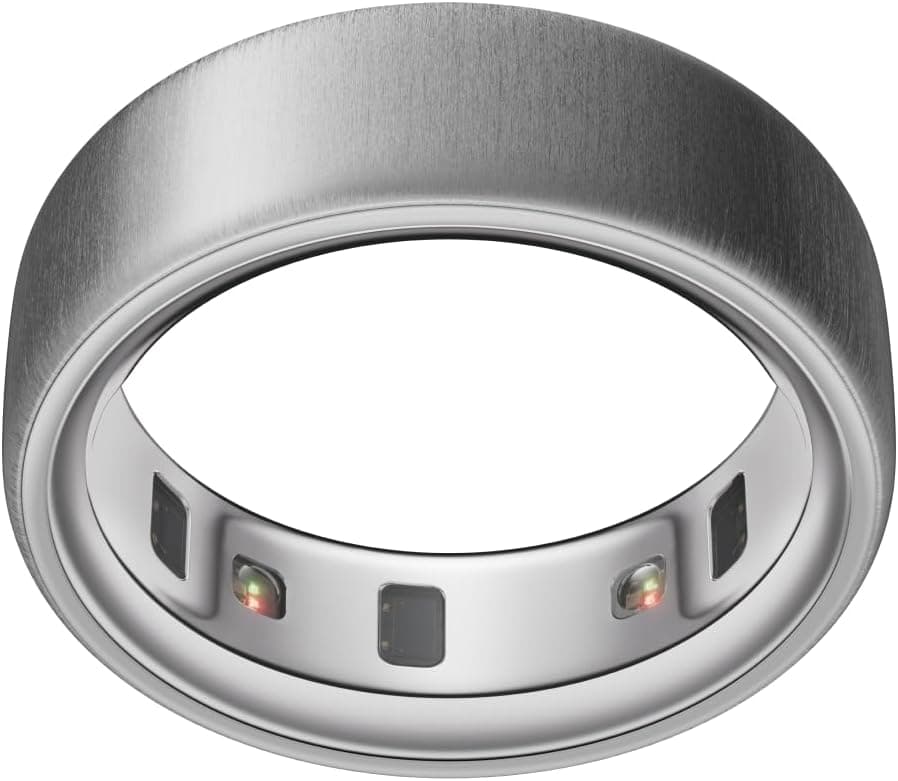 حلقه Oura 4 | حلقه هوشمند | ابتدا انتخاب سایز با Oura Ring 4 Sizing Kit | پوشیدنی ردیاب خواب - ضربان قلب - ردیاب تناسب اندام - تا 8 روز عمر باتری Brushed Silver سایز 7 1892