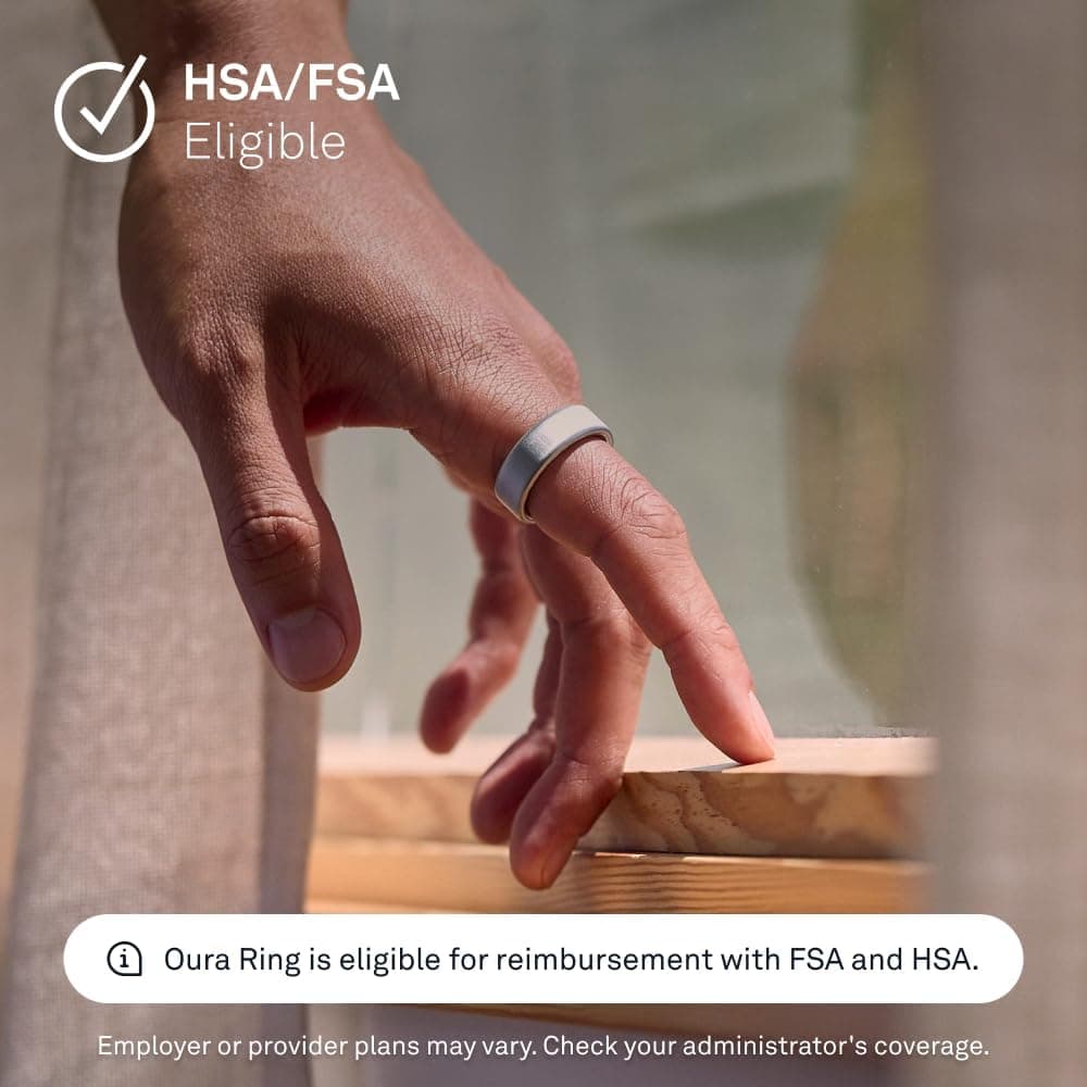 حلقه Oura 4 | حلقه هوشمند | ابتدا انتخاب سایز با Oura Ring 4 Sizing Kit | پوشیدنی ردیاب خواب - ضربان قلب - ردیاب تناسب اندام - تا 8 روز عمر باتری Brushed Silver سایز 7 1897