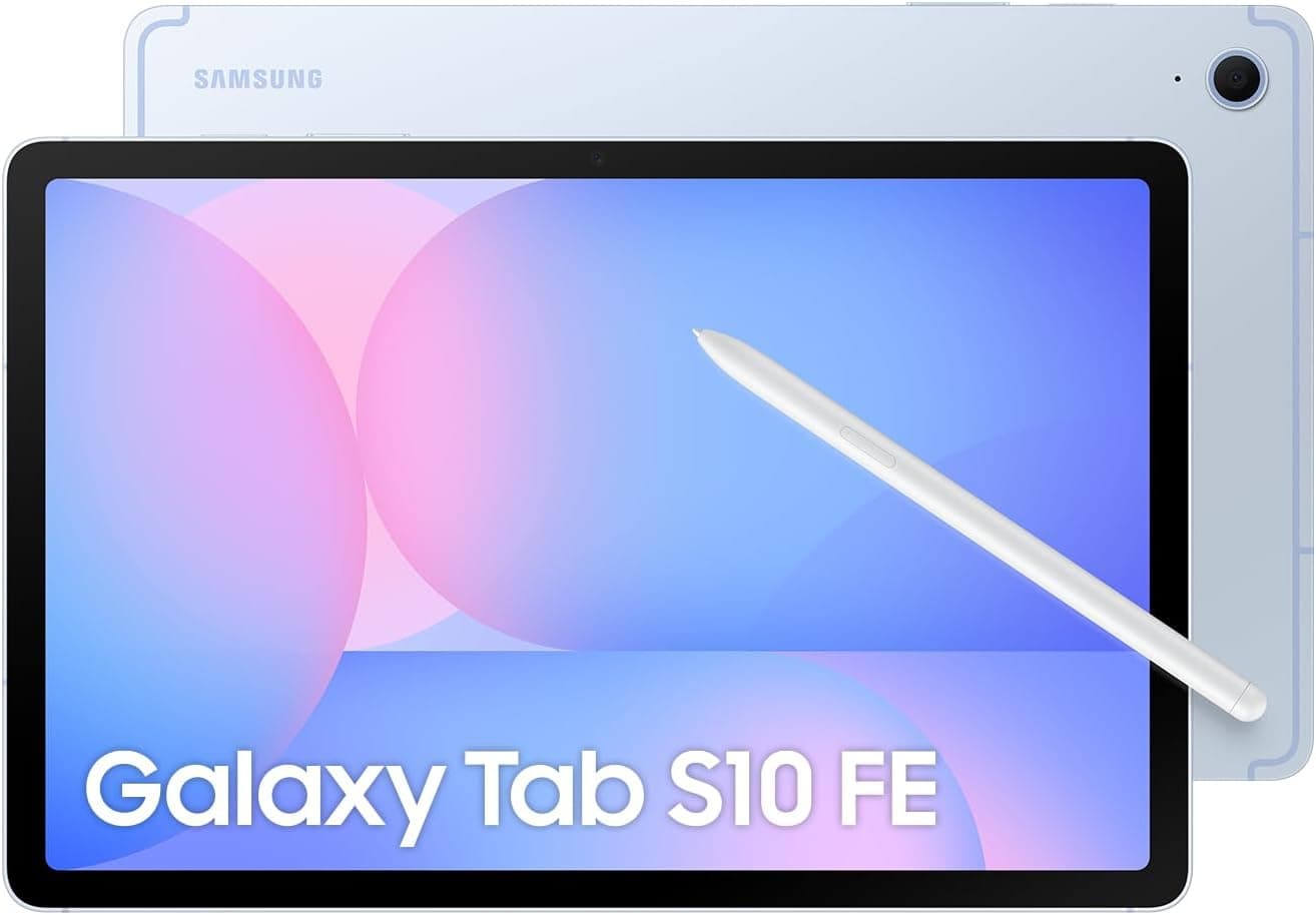 تبلت Samsung Galaxy Tab S10 FE، تبلت اندرویدی WIFI، رم 12GB، حافظه 256GB، صفحه‌نمایش 10.9 اینچ، نمایشگر 90Hz، همراه با S Pen، استاندارد IP68، عمر باتری طولانی، آبی (نسخه UAE) آبی 256GB WIFI 1902