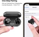ایربادهای بی‌سیم TOZO T12 هدفون‌های Bluetooth 5.3 با عملکرد صدای پریمیوم، کنترل لمسی، نمایشگر دیجیتال LED، کیس شارژ بی‌سیم، ایرفون‌ها رنگ مشکی تیره، نسخه ارگونومیک بزرگ مشکی 1909
