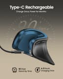 ماوس ارگونومیک ProtoArc، ماوس عمودی بی‌سیم EM11 NL، ماوس ارگو چنددستگاهه، ماوس قابل شارژ USB-C برای Windows، Mac OS، PC/Notebook/Laptop، آبی 1932