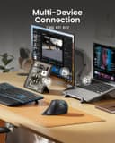 ماوس ارگونومیک ProtoArc، ماوس عمودی بی‌سیم EM11 NL، ماوس ارگو چنددستگاهه، ماوس قابل شارژ USB-C برای Windows، Mac OS، PC/Notebook/Laptop، آبی 1933