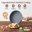 ست ۱۳ تکه ظروف پخت‌وپز نچسب SENSARTE، ست قابلمه و تابه نچسب با پوشش Swiss Granite، ست پخت‌وپز سالم برای آشپزخانه، دسته‌های خنک‌ماننده، بدون PFOA، طوسی ۱۳ تکه 2126