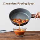 ست ۱۶ تکه ظروف پخت‌وپز نچسب SENSARTE، ست سالم قابلمه و تابه، ست آشپزی نچسب آشپزخانه با دسته‌های خنک‌مان، لوازم سیلیکونی و محافظ قابلمه، طوسی ۱۶ تکه 2133