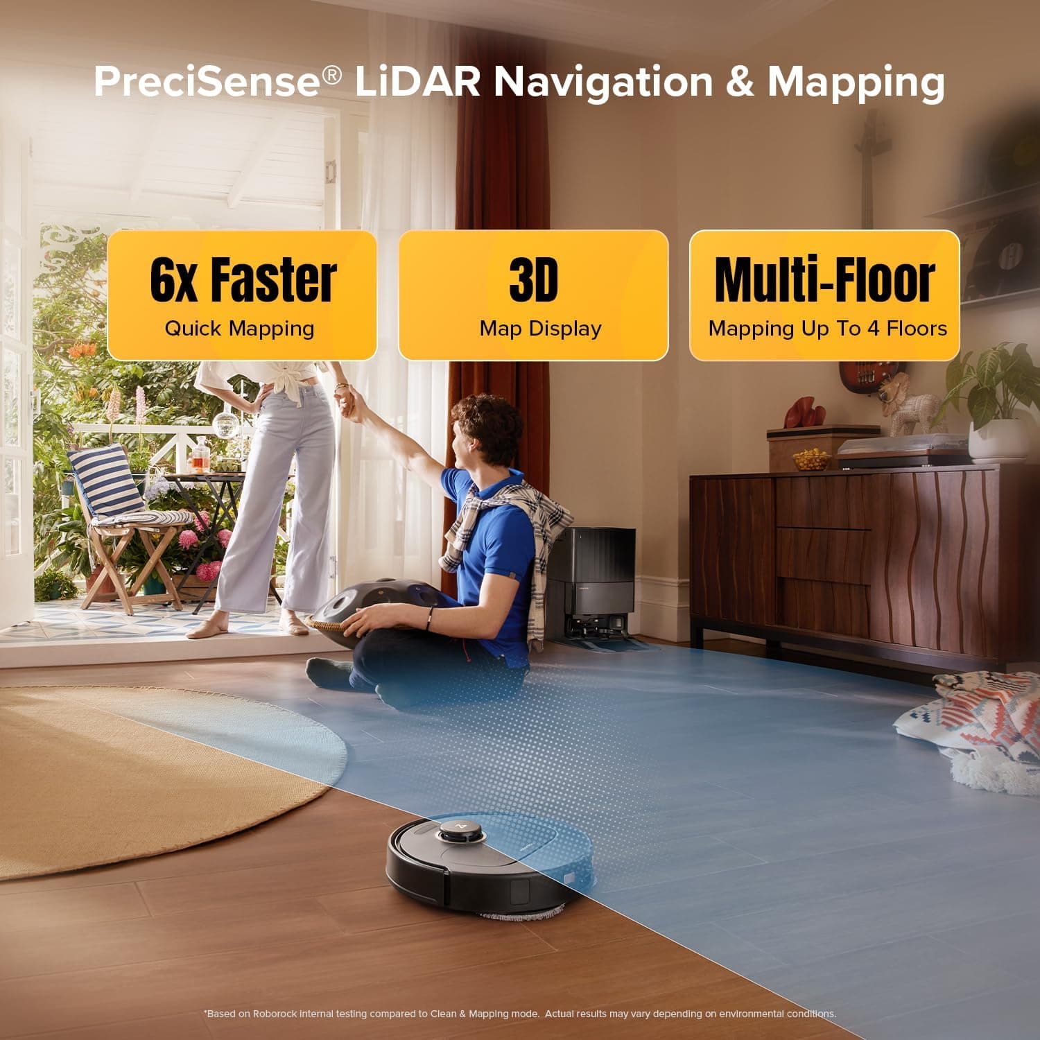 جاروبرقی رباتیک roborock Qrevo 5AE مشکی، مکش 12000Pa، برس‌های دوتایی ضد گره‌خوردگی، اجتناب هوشمند از موانع، تی‌های چرخان دوتایی قابل‌بالا رفتن، شست‌وشوی خودکار تی، خشک‌کن خودکار، تخلیه و پر کردن خودکار Q revo 5AE مشکی 2264