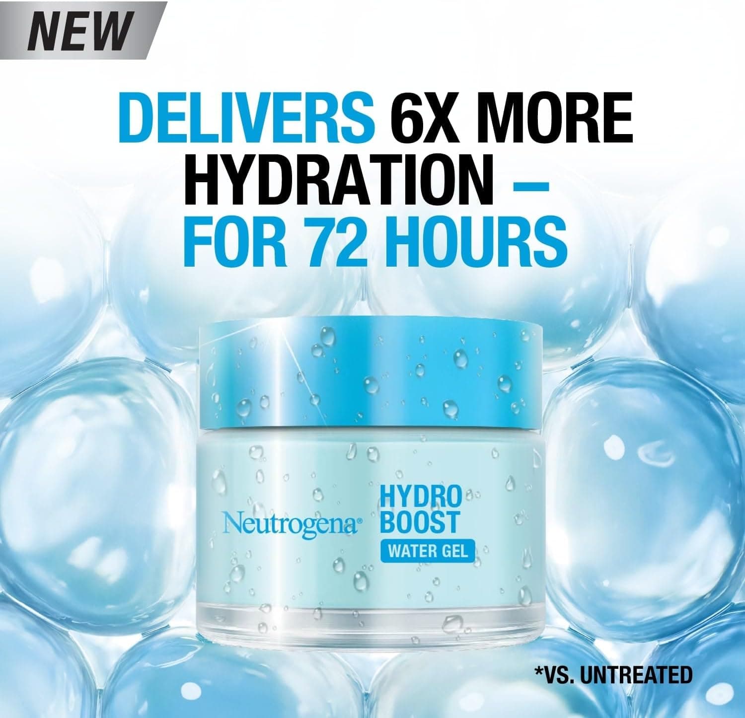 مرطوب‌کننده صورت Neutrogena مدل Water Gel، سری Hydro Boost، مناسب پوست نرمال تا مختلط، با بافت سبک و بدون چربی، ۱۰۰٪ بدون الکل، مناسب برای پوست‌های حساس، ۵۰ میلی‌لیتر 2300