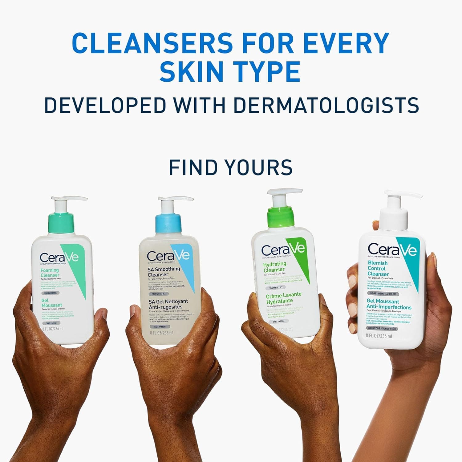 ژل شستشوی صورت CeraVe Blemish Control Cleanser برای پوست مستعد آکنه و لک با 2% سالیسیلیک اسید، نیاسینامید و سرامیدها 236 میلی‌لیتر 2352