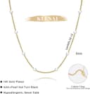 گردنبند مروارید طلایی زنانه، گردنبندهای مروارید آب شیرین لایه‌ای با آبکاری طلا 14K برای زنان، زنجیر ساده و مد روز Herringbone با گردنبند مروارید برای زنان، جواهرات طلای زنانه مناسب هدیه، Satellite Pearl-Gold 2380