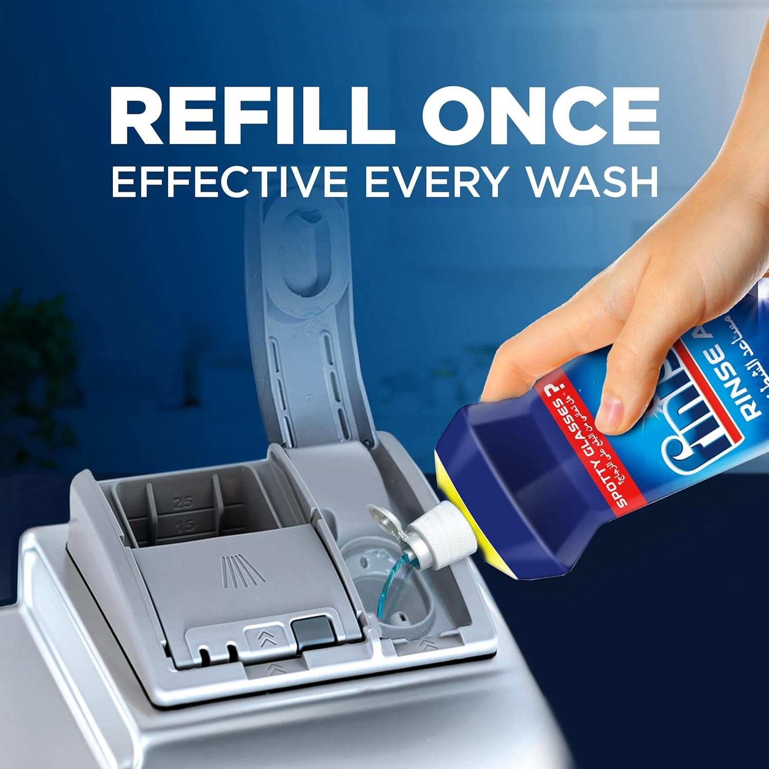 مایع جلادهنده Finish، با رایحه Lemon Sparkle، ۴۰۰ میلی‌لیتر x ۲ 2410