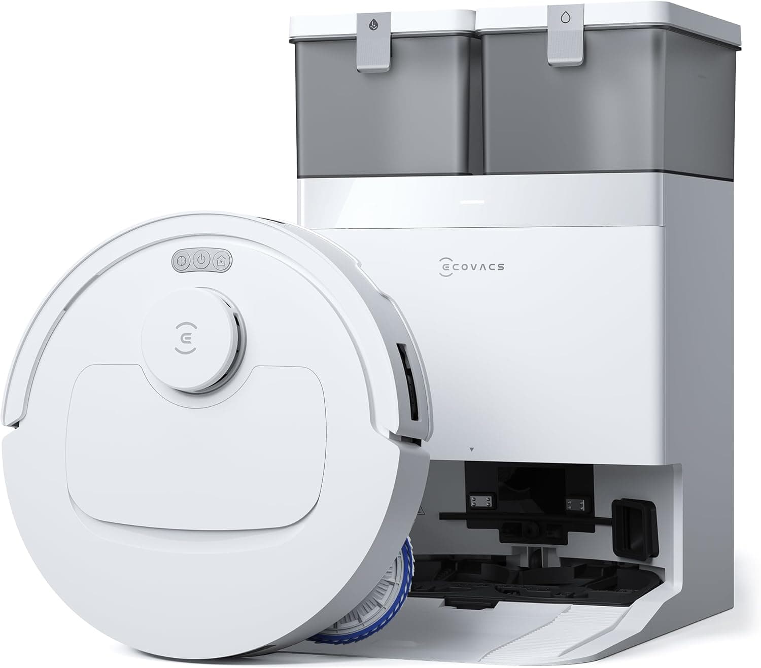 جاروبرقی رباتیک ECOVACS DEEBOT T30C OMNI با ایستگاه، جاروبرقی رباتیک با قدرت مکش 20000Pa، شستشو با آب داغ 75°C، تی‌کشی OZMO Turbo 2.0، برس ZeroTangle 3.0، شستشوی مرطوب تطبیقی، سفید T30C/White 2456