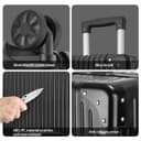 ست چمدان، ۳ تکه (۲۰/۲۴/۲۸ اینچ) چمدان با چرخ‌های یونیورسال PC+ABS سخت‌پوست بادوام با قیمت حراج (مشکی) 2501