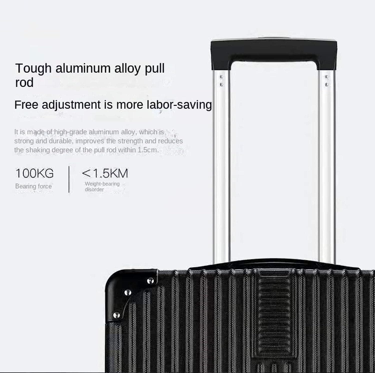 ست چمدان، ۳ تکه (۲۰/۲۴/۲۸ اینچ) چمدان با چرخ‌های یونیورسال PC+ABS سخت‌پوست بادوام با قیمت حراج (مشکی) 2505