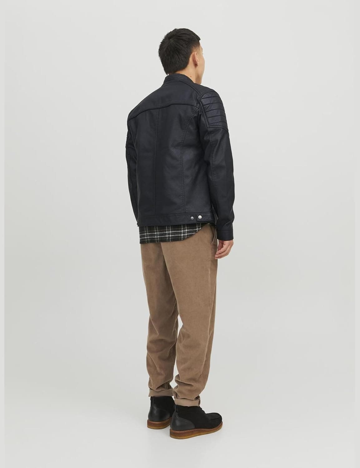 کاپشن کلاسیک مردانه Jack & Jones مدل Rocky Jjerocky Noos Blouson سایز XXL رنگ مشکی 2584