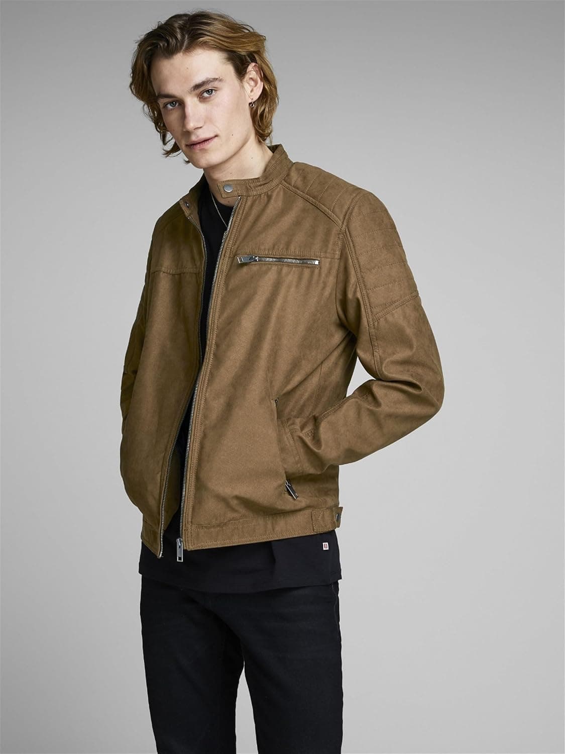 کاپشن کلاسیک مردانه Jack & Jones مدل Rocky Jjerocky Noos Blouson سایز XXL رنگ Chocolate Fondant 2625