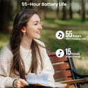 ایرباد بی‌سیم TOZO T12 هدفون Bluetooth 5.3 با میکروفون داخلی ENC Noise Cancelling، ۵۵ ساعت زمان پخش، نمایشگر دیجیتال LED با کیس شارژ بی‌سیم، کنترل از طریق App، صدای فراگیر و باکیفیت، نسخه قرمز کامپکت ارگونومیک Red 2654