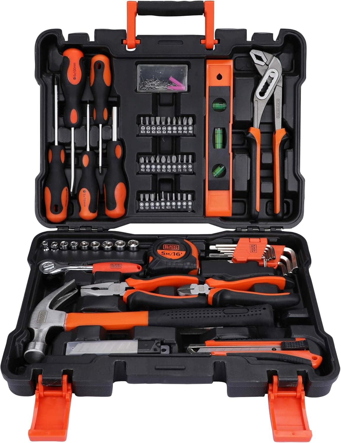 کیف ابزار دستی ۱۵۴ تکه BLACK+DECKER برای استفاده در خانه و دفتر مدل BMT154C 2758