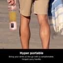 مخلوط‌کن قابل حمل دو عددی Ninja BC155PS Blast، بی‌سیم، ظرف 18 اونس، مخلوط‌کن شخصی برای شیک‌ها و اسموتی‌ها، بدون BPA، درب ضد نشت و دهانه نوشیدن، قابل شارژ، قطعات قابل شست‌وشو در ماشین ظرف‌شویی، رنگ Peach & Stone Peach، Stone 2766